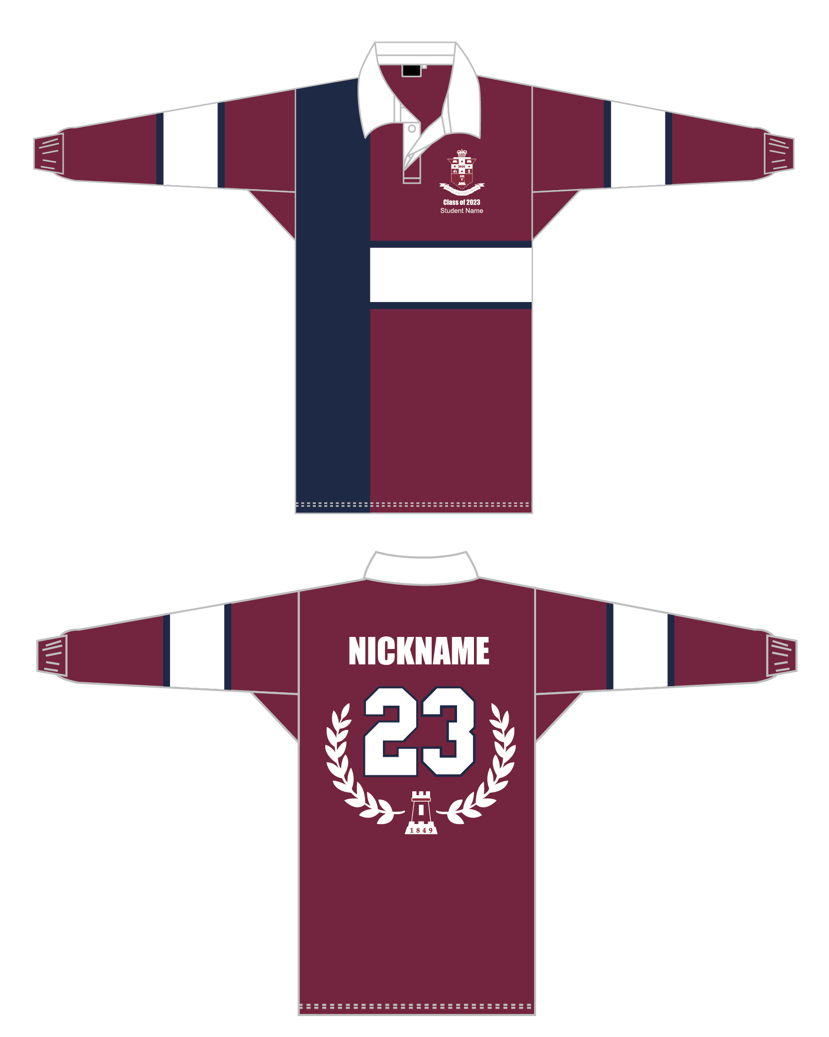 Fort Street High School 2023 Leavers Rugby Jersey